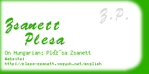 zsanett plesa business card